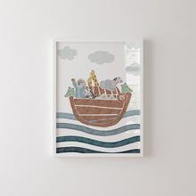 Load image into Gallery viewer, Watercolor Noah's ark art print 07-246