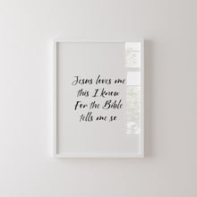 Load image into Gallery viewer, Watercolor blue boy Jesus loves me set of 2 art prints 07-24703