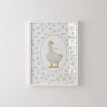 Load image into Gallery viewer, Watercolor Pink Blue Silly goose set of 2 art prints 07-27601