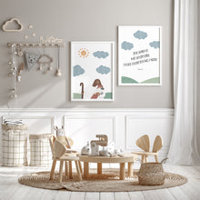 Load image into Gallery viewer, Watercolor Psalm 23 Jesus and sheep set of 2 art print 07-261