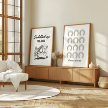 Load image into Gallery viewer, set of 2 cowboy bible verse wall art prints