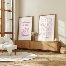 Load image into Gallery viewer, Pink set of 2 cowboy bible verse wall art prints