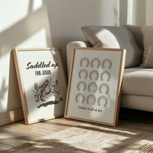 Load image into Gallery viewer, set of 2 cowboy bible verse wall art prints