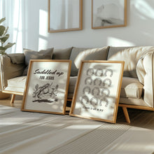 Load image into Gallery viewer, set of 2 cowboy bible verse wall art prints