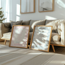 Load image into Gallery viewer, Pink and blue husband and white bible verse set of 2 art prints