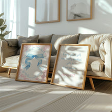 Load image into Gallery viewer, set of 2 James 1:17 pink blue coquette bible verse wall art prints