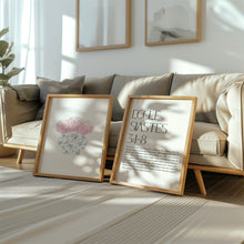 Load image into Gallery viewer, Blue pink set of 2 Chinoiserie pattern flower vase bible verse wall art prints