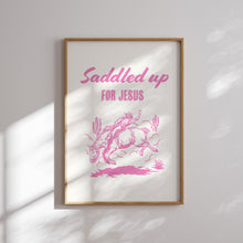 Load image into Gallery viewer, Pink set of 2 cowboy bible verse wall art prints