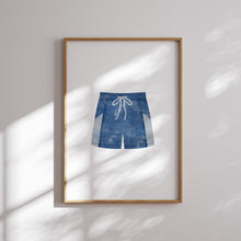 Load image into Gallery viewer, Watercolor blue swimsuit painting set of 2 art print 07-33705