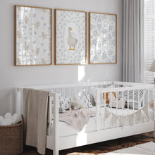 Load image into Gallery viewer, Watercolor Blue Silly goose set of 3 art prints 07-27603