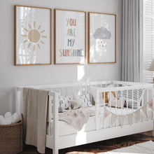 Load image into Gallery viewer, Watercolor boho pastel rainbow color you are my sunshine 07-26409