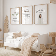 Load image into Gallery viewer, Watercolor Easter kids bible verse set of 3 art print 07-258