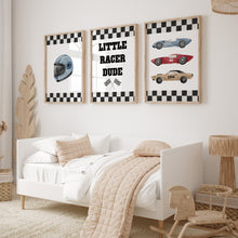 Load image into Gallery viewer, Watercolor car racer set of 3 art print 07-31705
