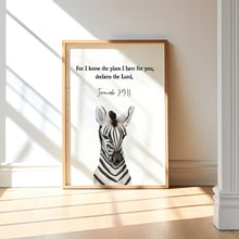 Load image into Gallery viewer, Watercolor safari baby animal bible verse set of 3 art print 07-16304