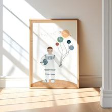 Load image into Gallery viewer, Space astronaut boys bible verse wall art print 07-19301