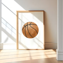Load image into Gallery viewer, Watercolor basketball jersey, ball, sneakers set of 3 art print 07-27309
