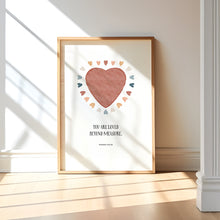 Load image into Gallery viewer, Watercolor pink boho rainbow heart set of 3 art prints 07-25202