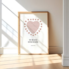 Load image into Gallery viewer, Watercolor pink boho rainbow heart set of 3 art prints 07-25201