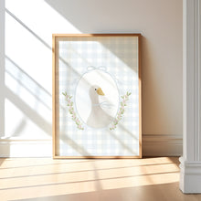 Load image into Gallery viewer, Watercolor Pink Blue Green Silly goose and Mallard duck set of 3 art prints 07-27602