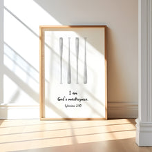 Load image into Gallery viewer, Watercolor Blue baseball Christian kids bible verse set of 3 art print 07-30303