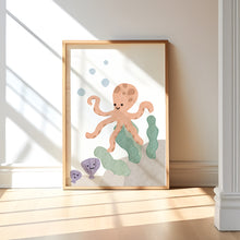 Load image into Gallery viewer, Watercolor under the sea set of 3 art prints 07-26201