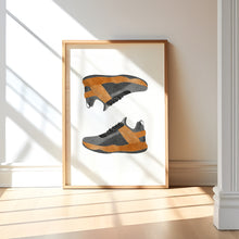Load image into Gallery viewer, Watercolor basketball jersey, ball, sneakers set of 3 art print 07-27309