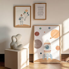 Load image into Gallery viewer, Space astronaut boys bible verse wall art print 07-19301