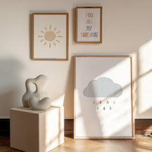 Load image into Gallery viewer, Watercolor boho pastel rainbow color you are my sunshine 07-26409