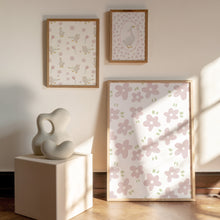 Load image into Gallery viewer, Watercolor Pink Silly goose set of 3 art prints 07-27604