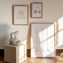 Load image into Gallery viewer, Watercolor Pink golf set of 3 wall art prints 07-27109