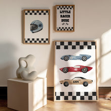 Load image into Gallery viewer, Watercolor car racer set of 3 art print 07-31705