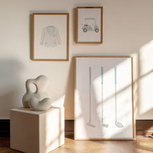 Load image into Gallery viewer, Watercolor Blue golf set of 3 wall art prints 07-27108