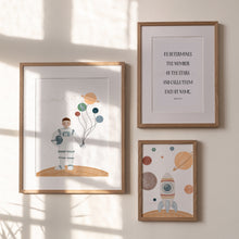 Load image into Gallery viewer, Space astronaut boys bible verse wall art print 07-19301