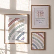 Load image into Gallery viewer, Watercolor boho pastel rainbow color kids affirmation 07-26416