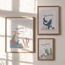 Load image into Gallery viewer, Watercolor nautical kids bible verse set of 3 prints 07-26203