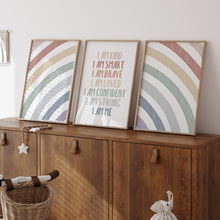 Load image into Gallery viewer, Watercolor boho pastel rainbow color kids affirmation 07-26416