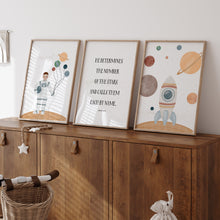 Load image into Gallery viewer, Space astronaut boys bible verse wall art print 07-19301