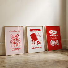 Load image into Gallery viewer, Red Modern Christian bible verse wall art prints