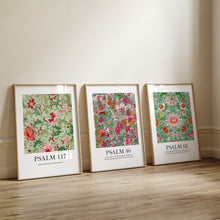 Load image into Gallery viewer, set of 3 chinoiserie flower  pattern bible verse art prints