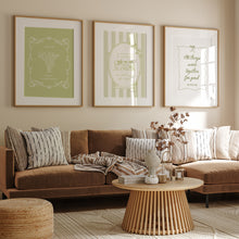 Load image into Gallery viewer, set of 3 sage green girly bible verse wall art prints