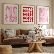 Load image into Gallery viewer, Aesthetic red Valentines coquette bible verse set of 3 girly art prints