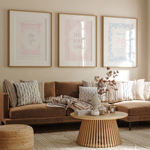 Load image into Gallery viewer, Light blue and pink coquette Girly bible verse wall art prints