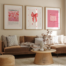 Load image into Gallery viewer, Aesthetic red Valentines coquette bible verse set of 3 girly art prints 3