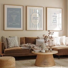 Load image into Gallery viewer, set of 3 blue girly bible verse wall art prints