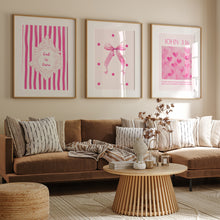 Load image into Gallery viewer, Aesthetic pink Valentines coquette bible verse set of 3 girly art prints