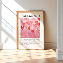Load image into Gallery viewer, Aesthetic red Valentines coquette bible verse set of 3 girly art prints 3