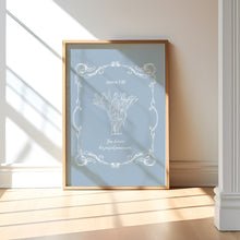 Load image into Gallery viewer, set of 3 blue girly bible verse wall art prints