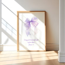 Load image into Gallery viewer, set of 3 Purple trendy girly bible verse wall art prints