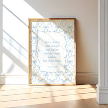Load image into Gallery viewer, set of 3 Blue girly bible verse wall art prints