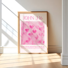 Load image into Gallery viewer, Aesthetic pink Valentines coquette bible verse set of 3 girly art prints